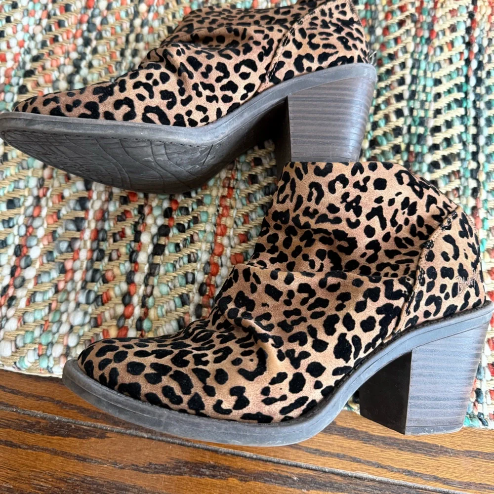 Blowfish Leopard Print Ankle Booties - Picture 3 of 8